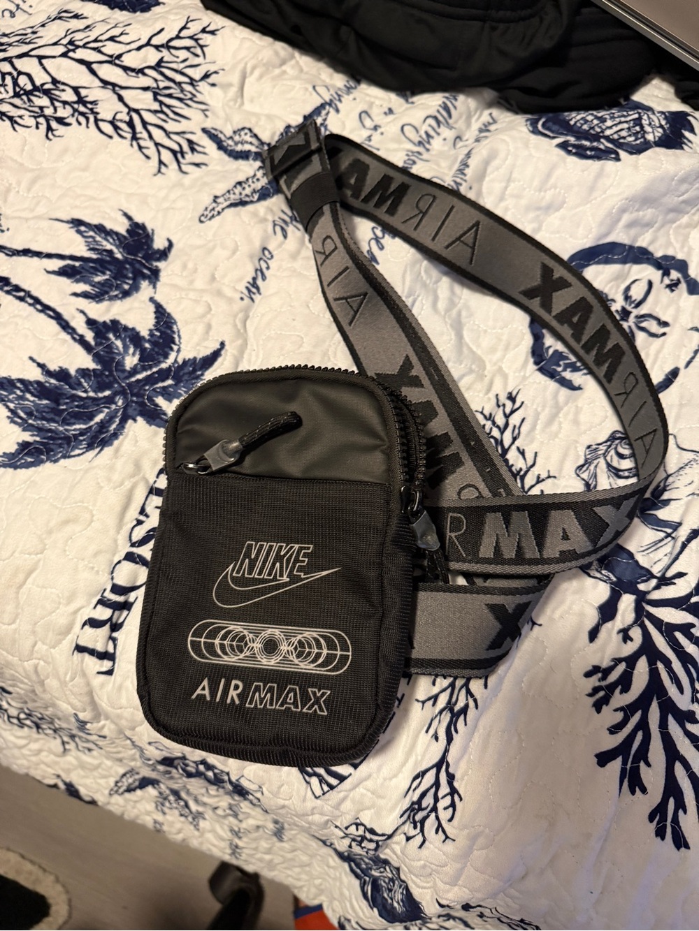 Nike Black Air Max Logo Crossbody Belt Bag